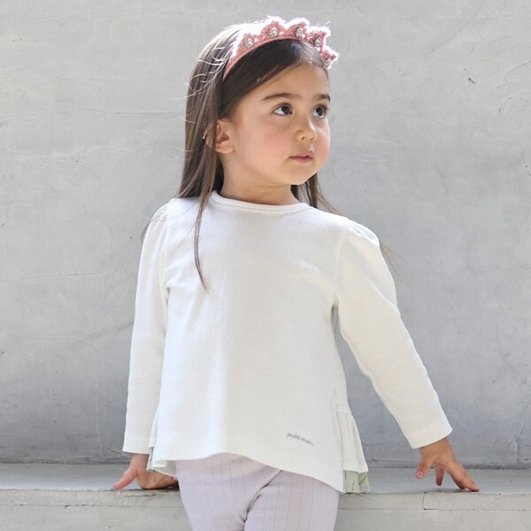 【オーガニック】バックフリル長袖T