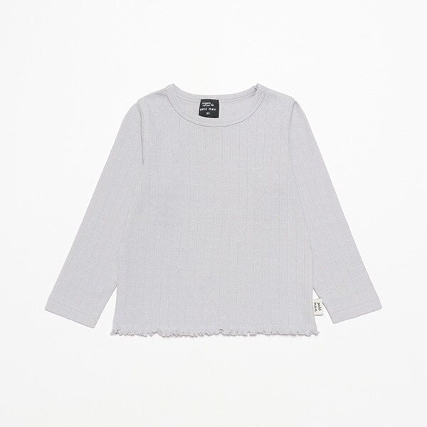【オーガニック】ハート針抜き長袖T