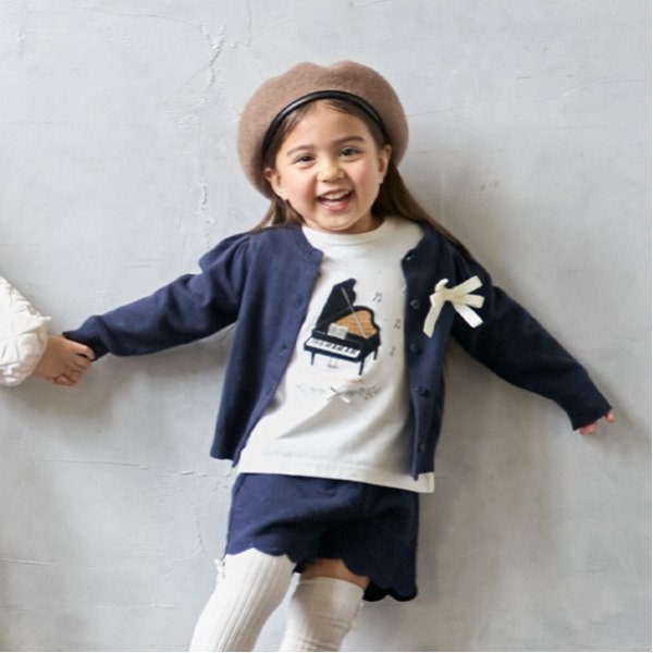 リボンニットカーディガン