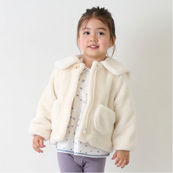 【軽ふわ】セーラーカラーボアジャケット