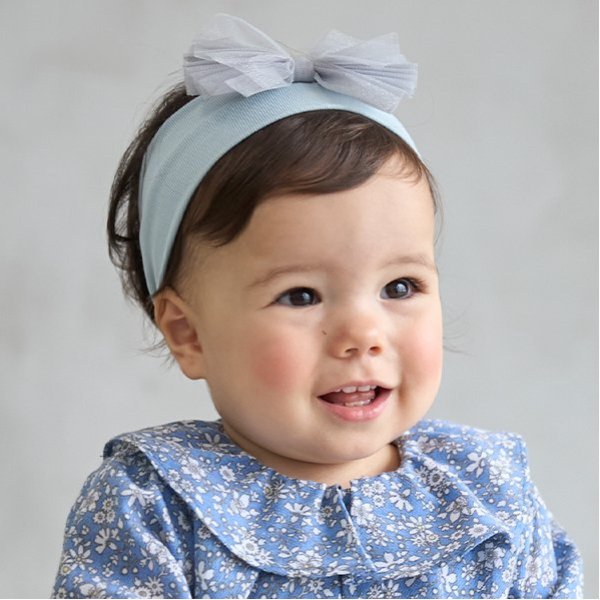 チュールリボンつきヘアバンド