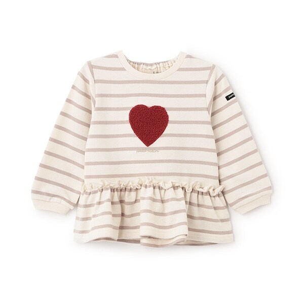 【リンク】ハートペプラムトレーナー(キッズ)