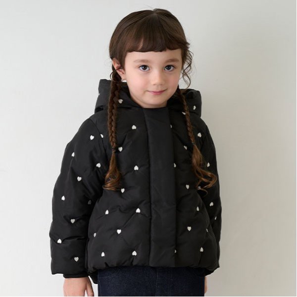 【リンク】ハート刺しゅう中綿ジャケット(キッズ)