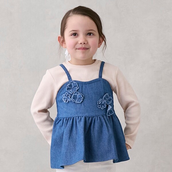 【リンク】花ビスチェ長Tセット(キッズ)