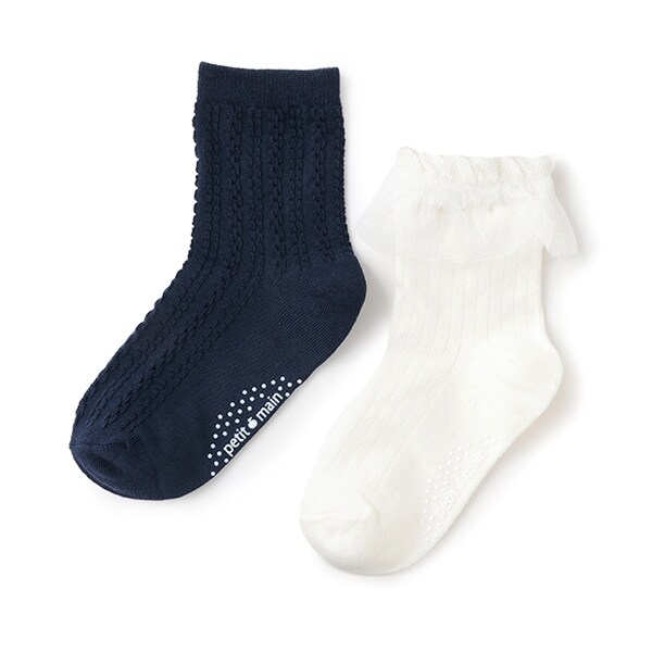 フリル・フロートクルーソックス2P