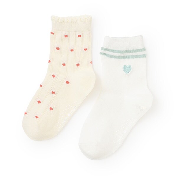 ハート・ラインクルーソックス2P