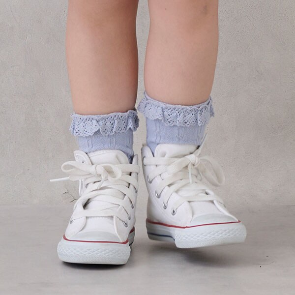 レースつきクルーソックス