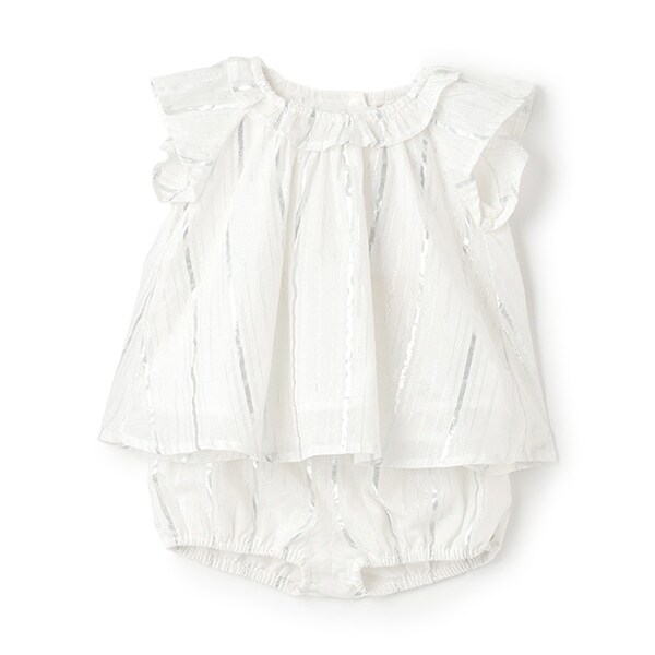 【リンク】ラメストライプ/花柄セットアップ(ベビー)