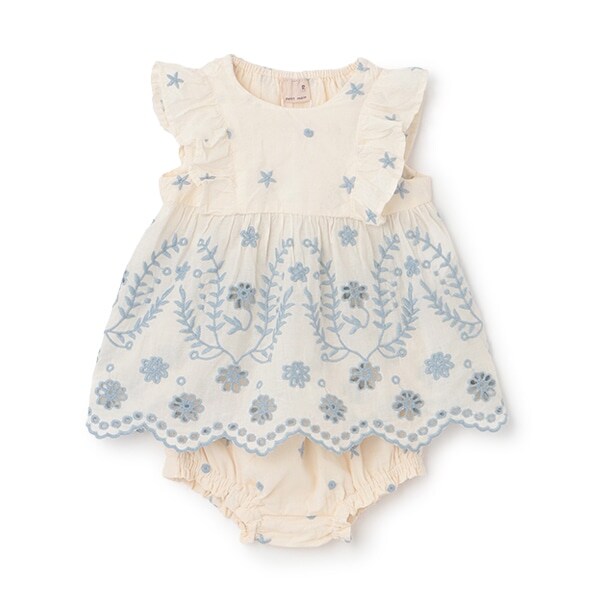 【リンク】インド綿 レース刺しゅうセットアップ(ベビー)