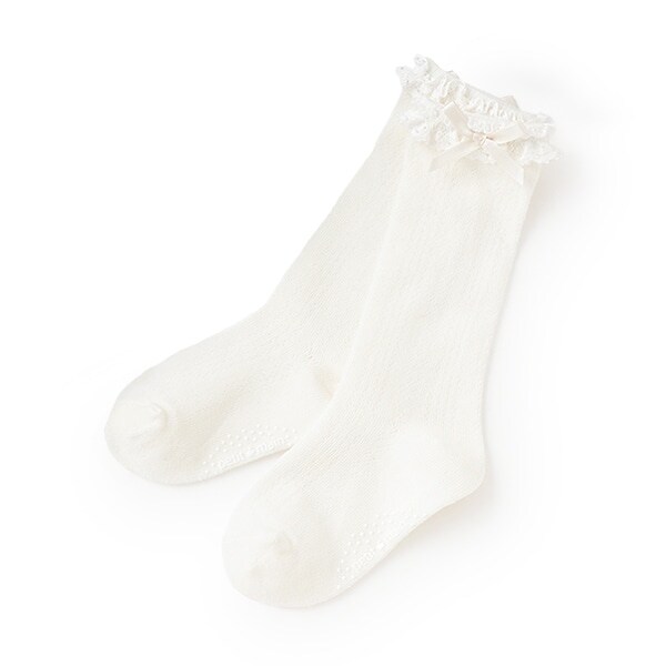 入卒リボン付きハイソックス