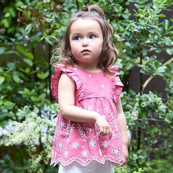 【リンク】インド綿オーバーレースチュニック(キッズ)