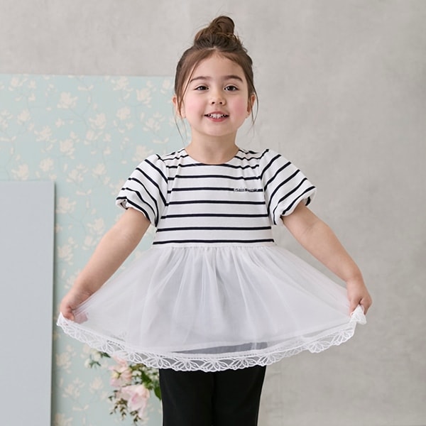 【リンク】シアーペプラムドッキングT(キッズ)