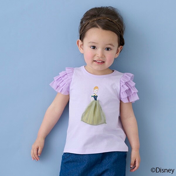 【Disney】袖チュールグラフィックT