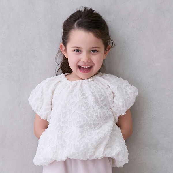 【リンク】ジャガードバルーンブラウス(キッズ)