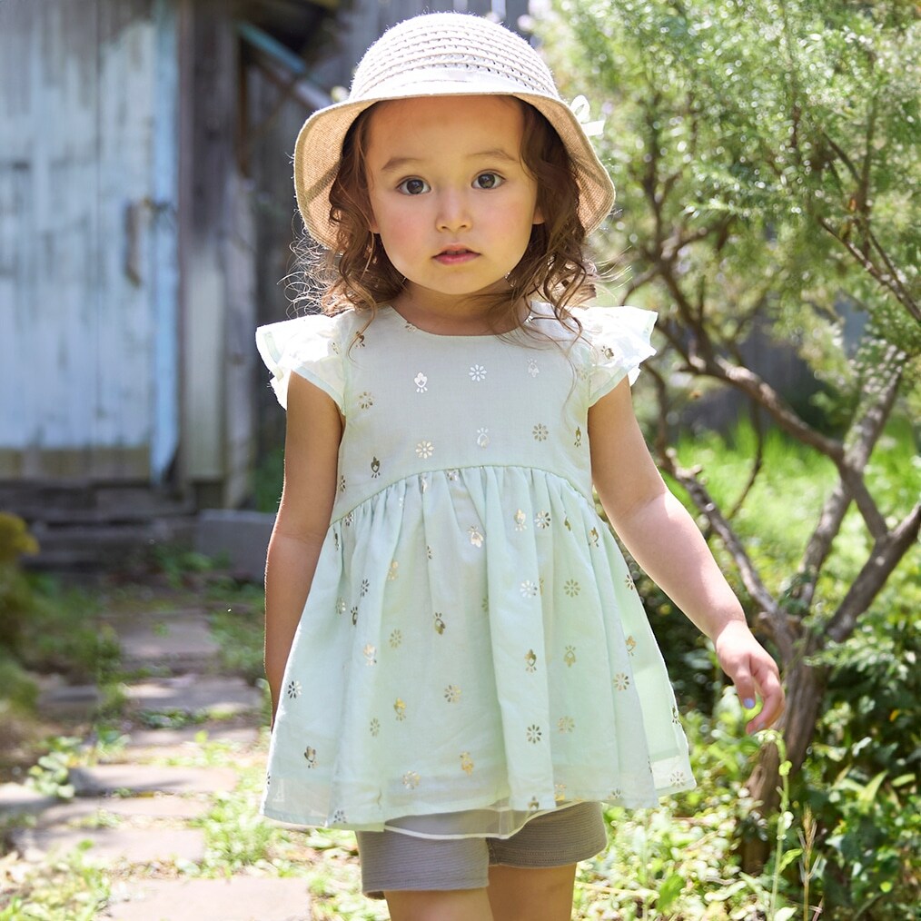 【リンク】箔プリントチュニック(キッズ)