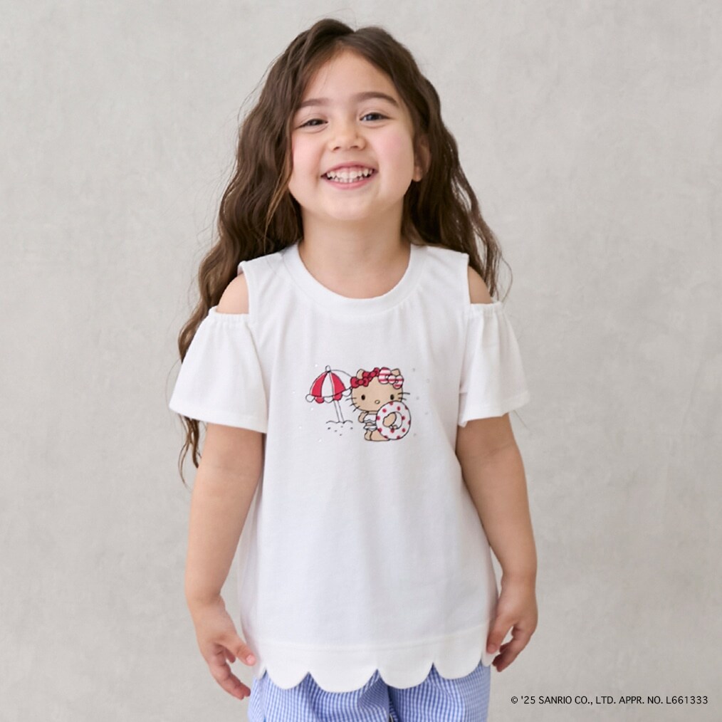 【サンリオキャラクターズ】肩あきグラフィックTシャツ