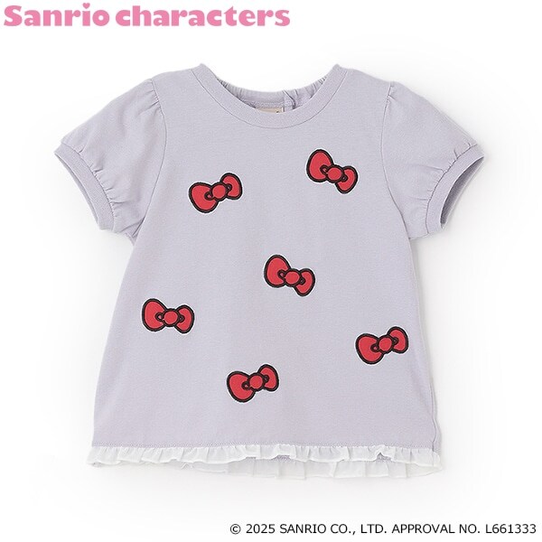 【サンリオキャラクターズ】リボンアップリケTシャツ