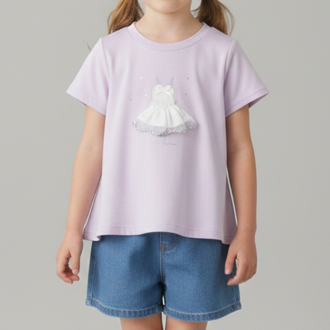 【接触冷感】【WEB限定特別価格】モチーフ半袖Tシャツ