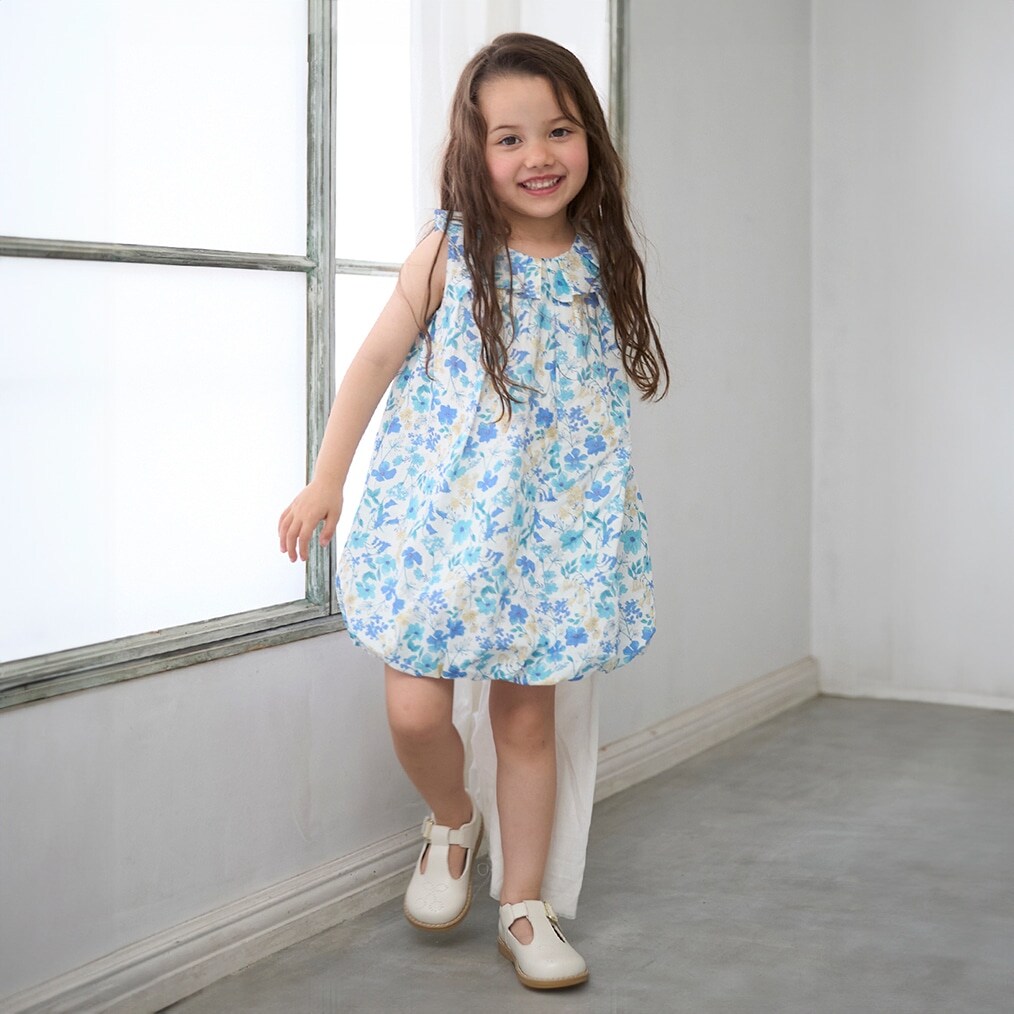 花柄バルーンワンピース