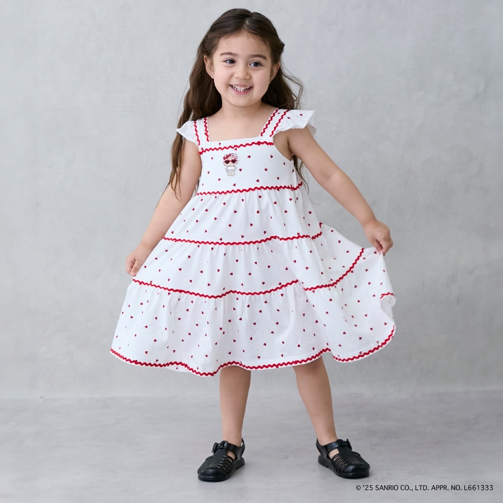 【サンリオキャラクターズ】カットティアードワンピース