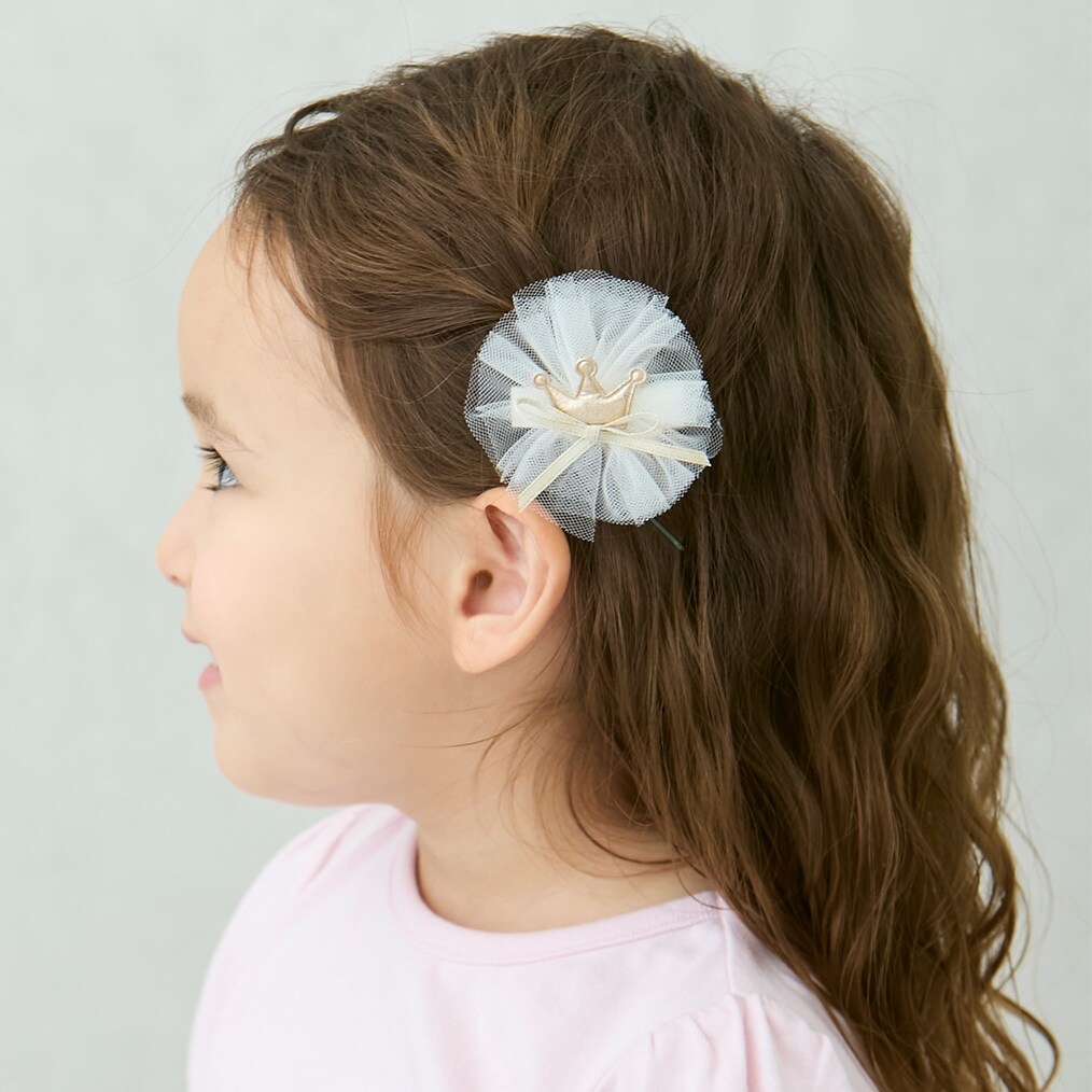 チュールヘアクリップ