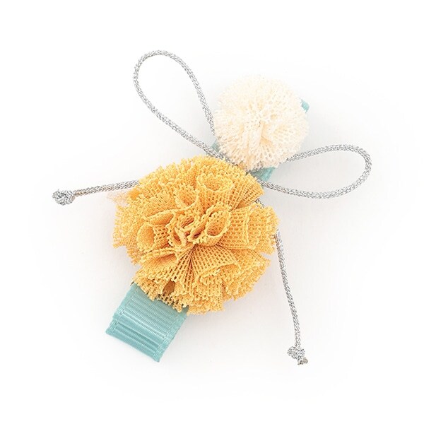 ぽんぽんヘアクリップ