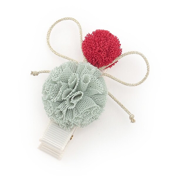 ぽんぽんヘアクリップ