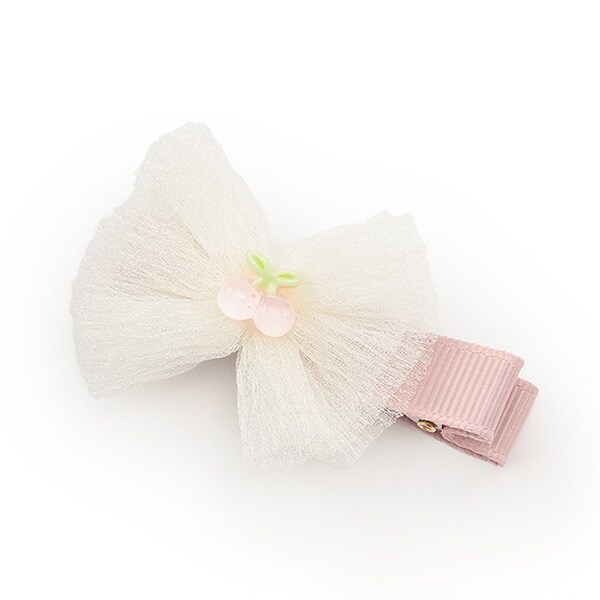 チュールリボンヘアクリップ