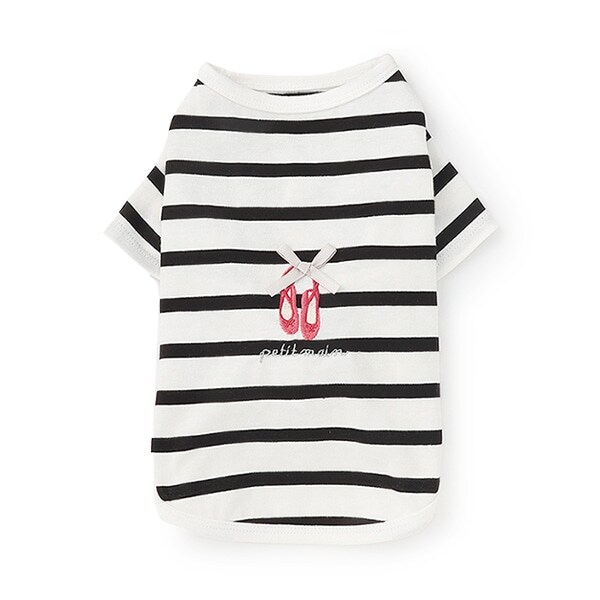 【DOG】バレリーナ刺しゅうTシャツ