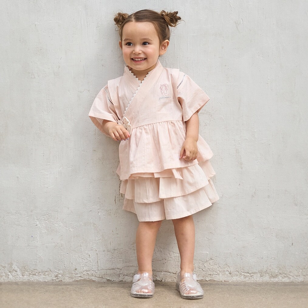 ペプラムフリル甚平