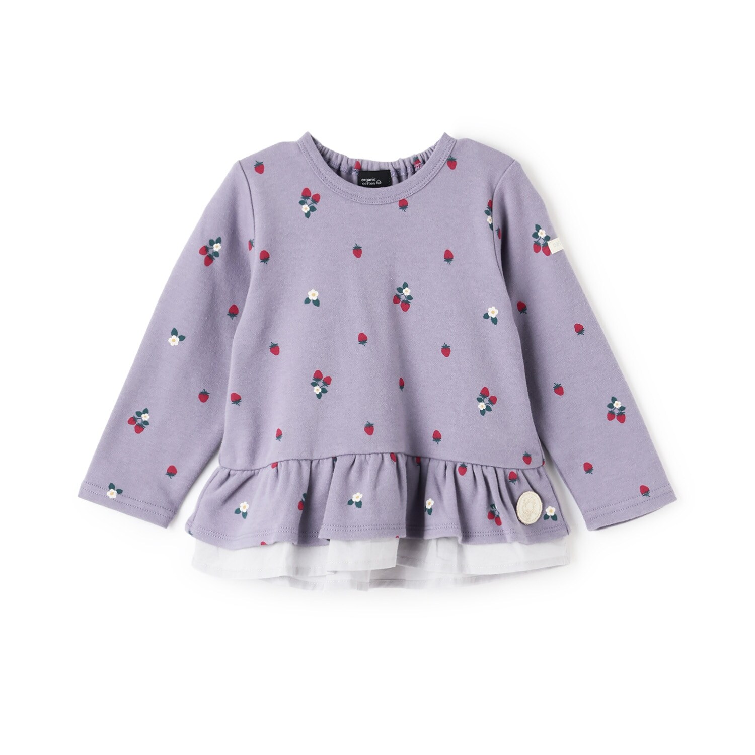 【オーガニック】ペプラム長袖Tシャツ