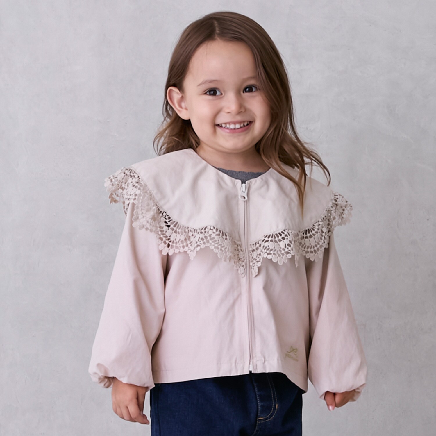 【洗える】フリルウィンブレ