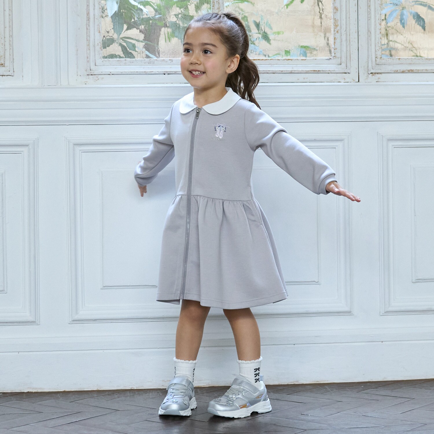 【バレエ】前あき衿ワンピース