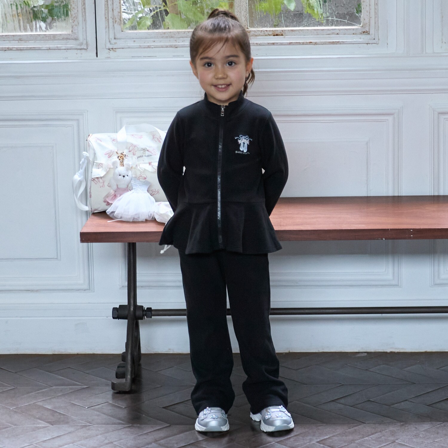 【バレエ】ペプラムジップアップパンツSET