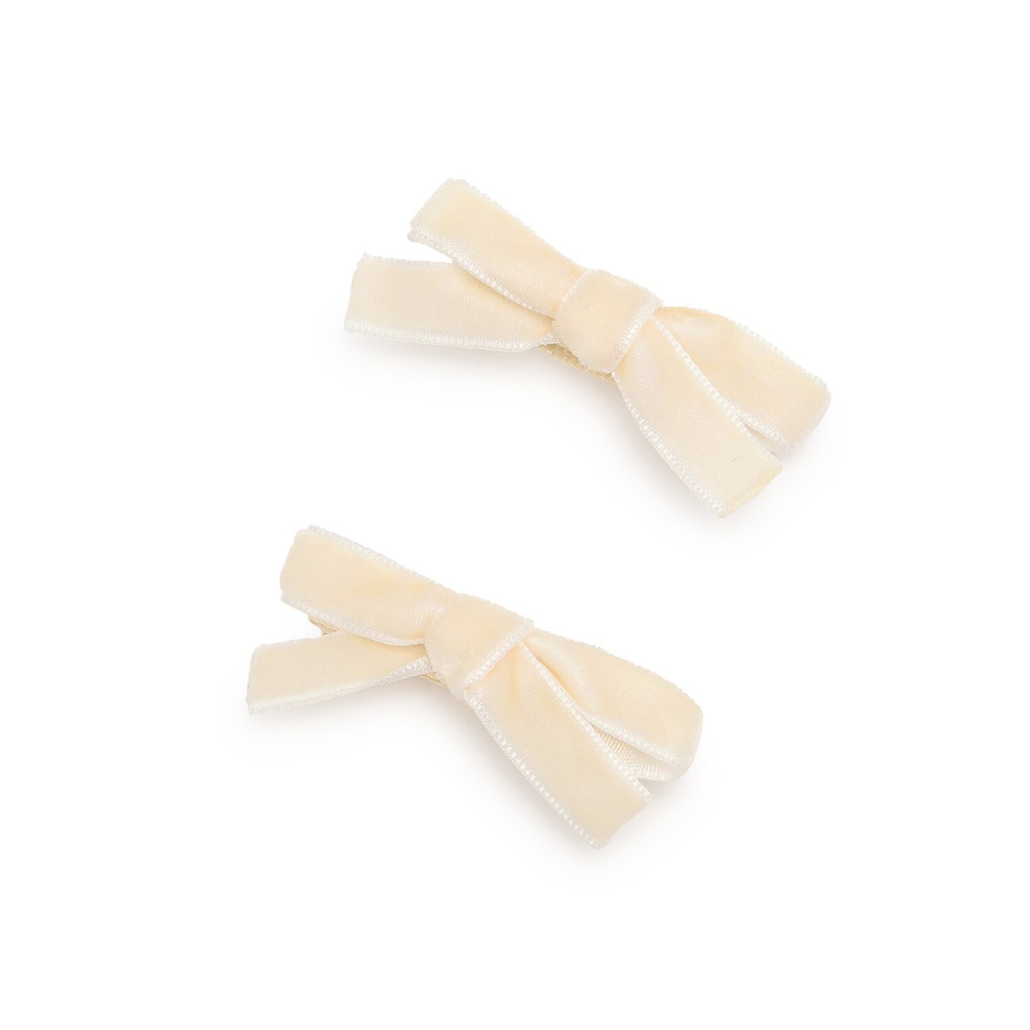 ベロアリボンヘアクリップ2P