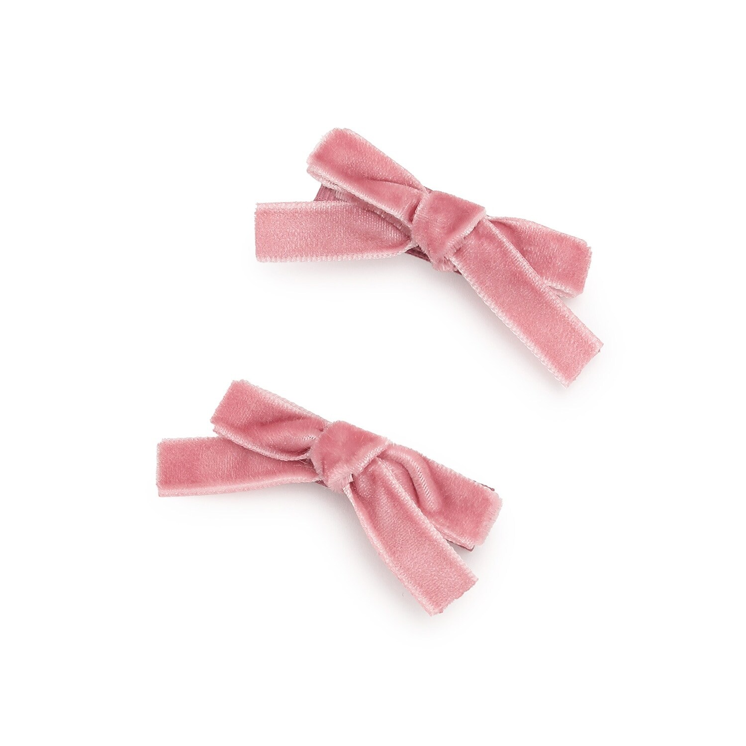 ベロアリボンヘアクリップ2P