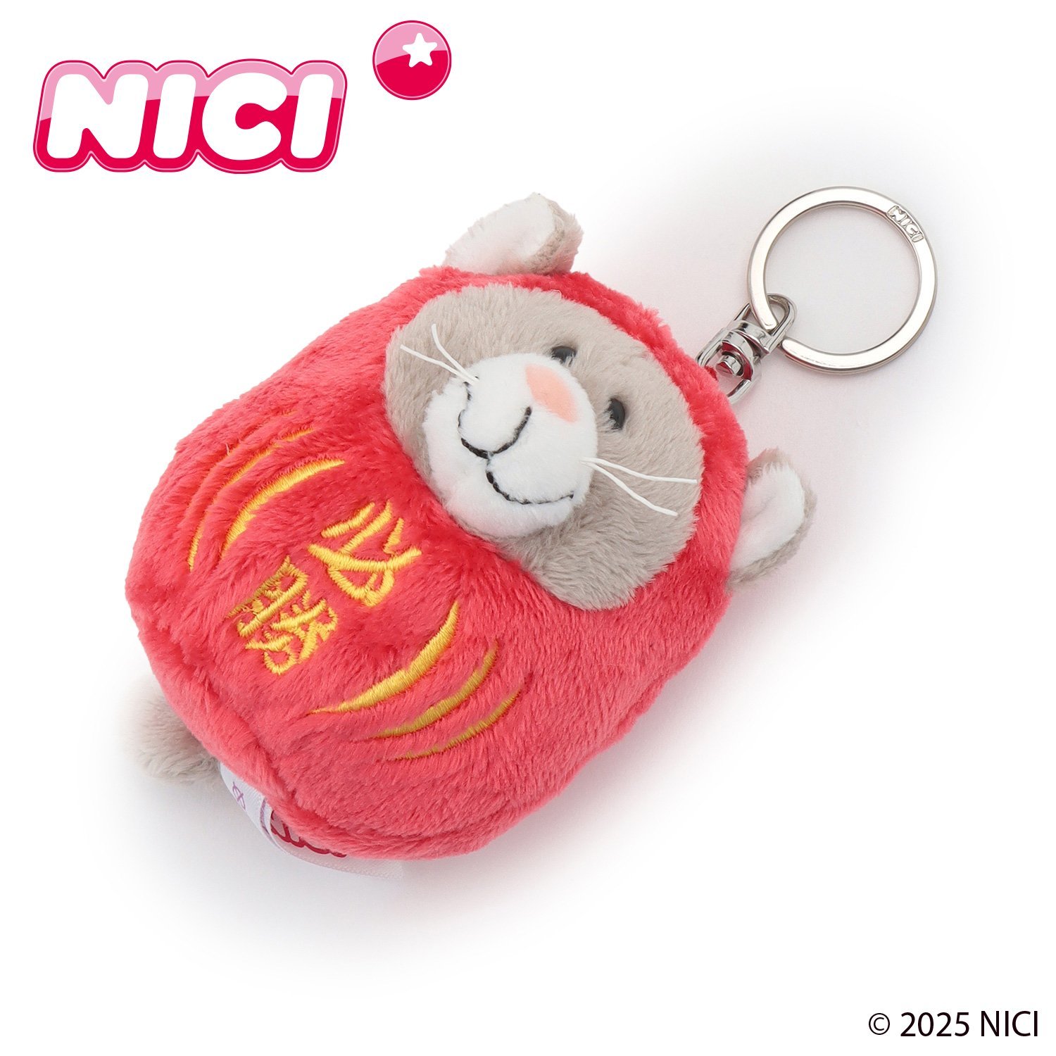 【NICI】BB グレーキャット/ダルマ 10cm