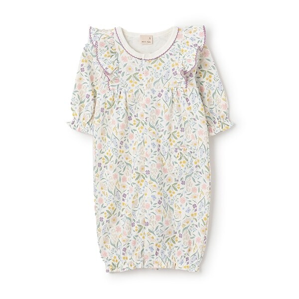 【オーガニック】肩フリル2WAYオール