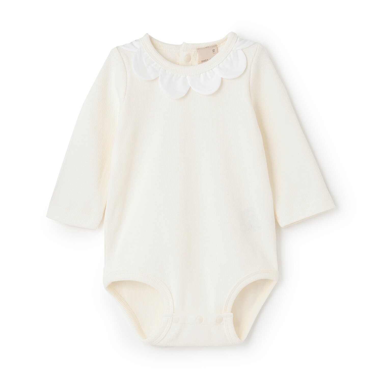 スカラップ衿ロンパース