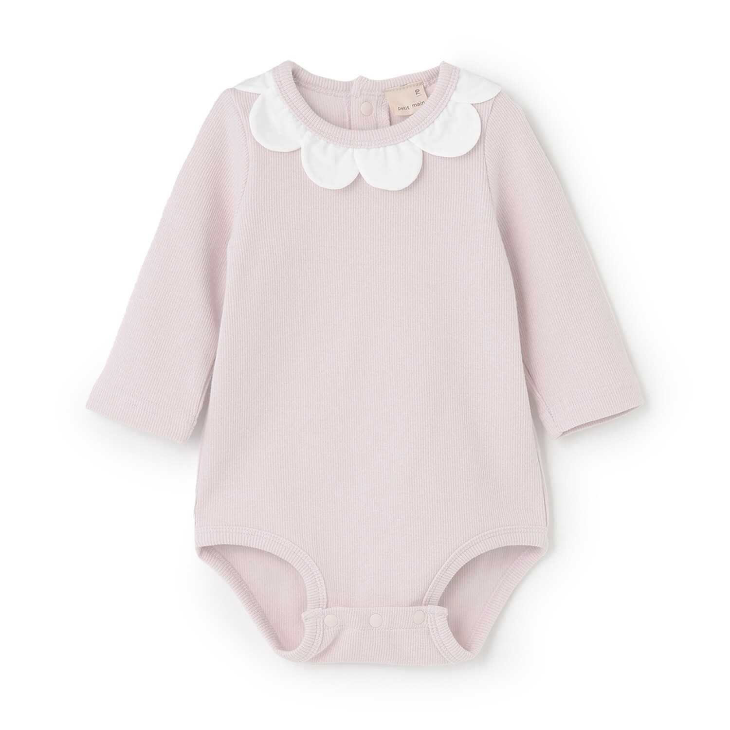 スカラップ衿ロンパース