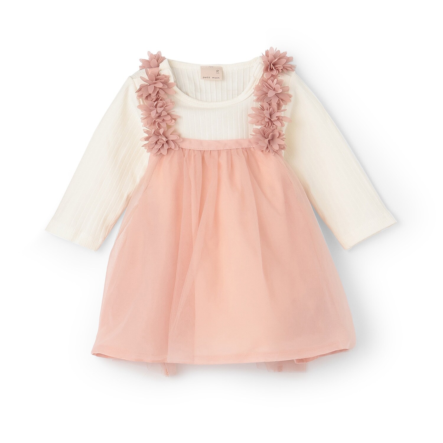 お花チュール長袖OPセット