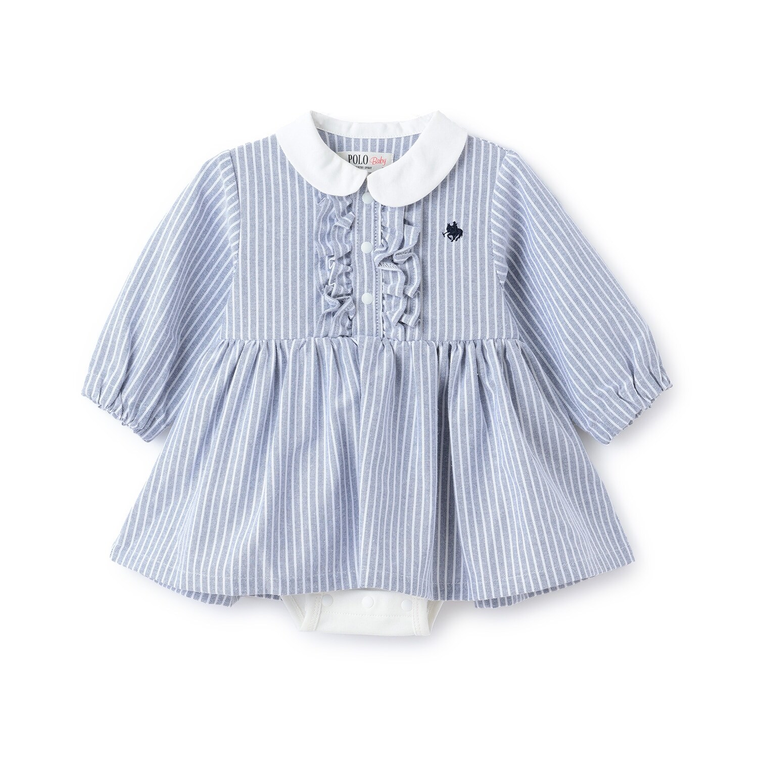 【POLO BCS】長袖シャツOPロンパース