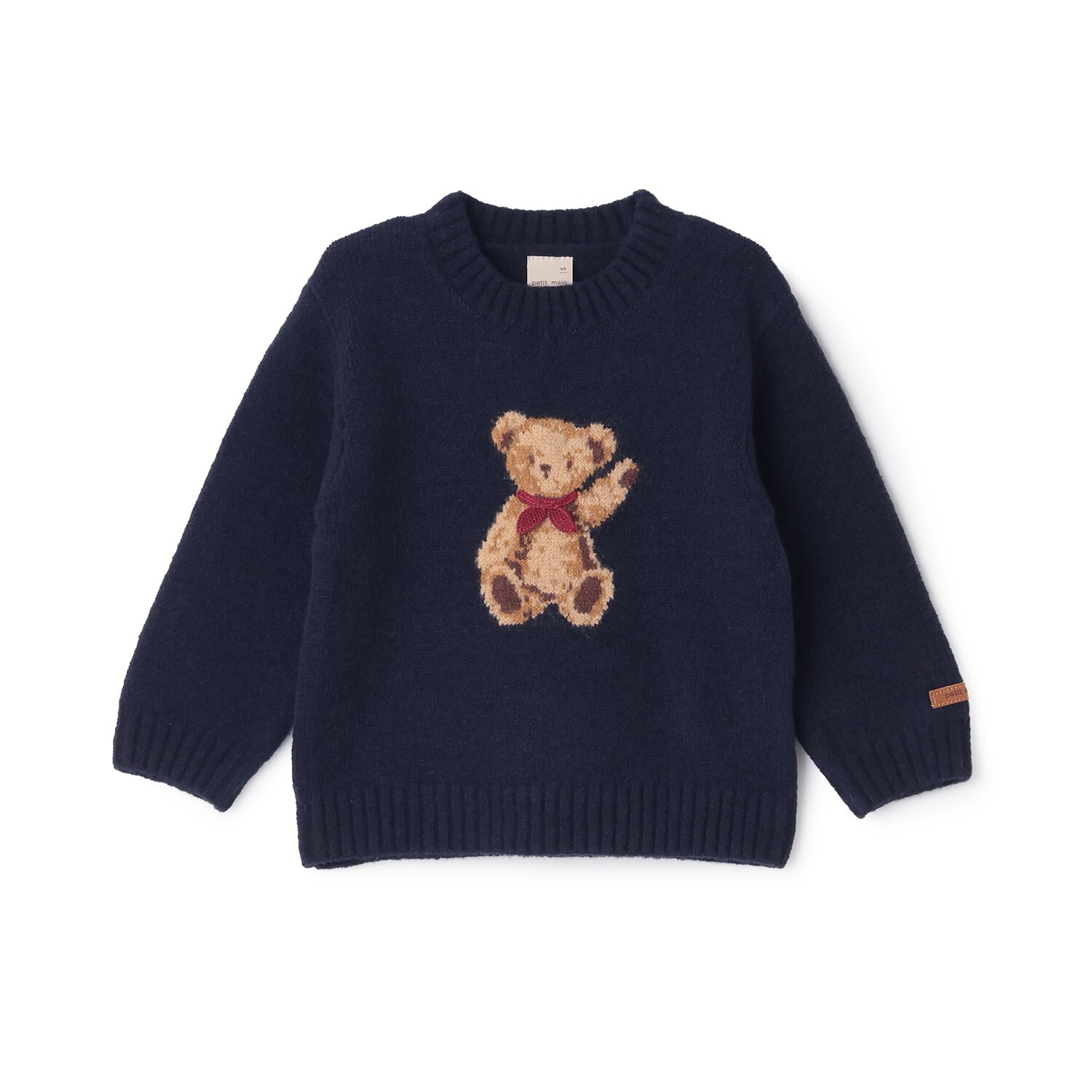 【フワもちっと】くまニットプルオーバー