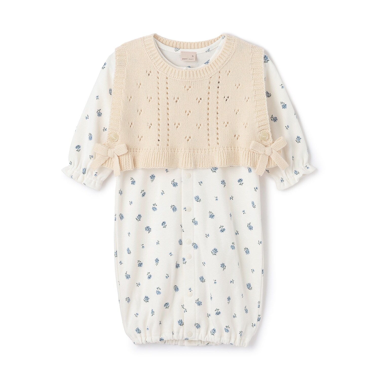 ニットベストつき2WAYオール