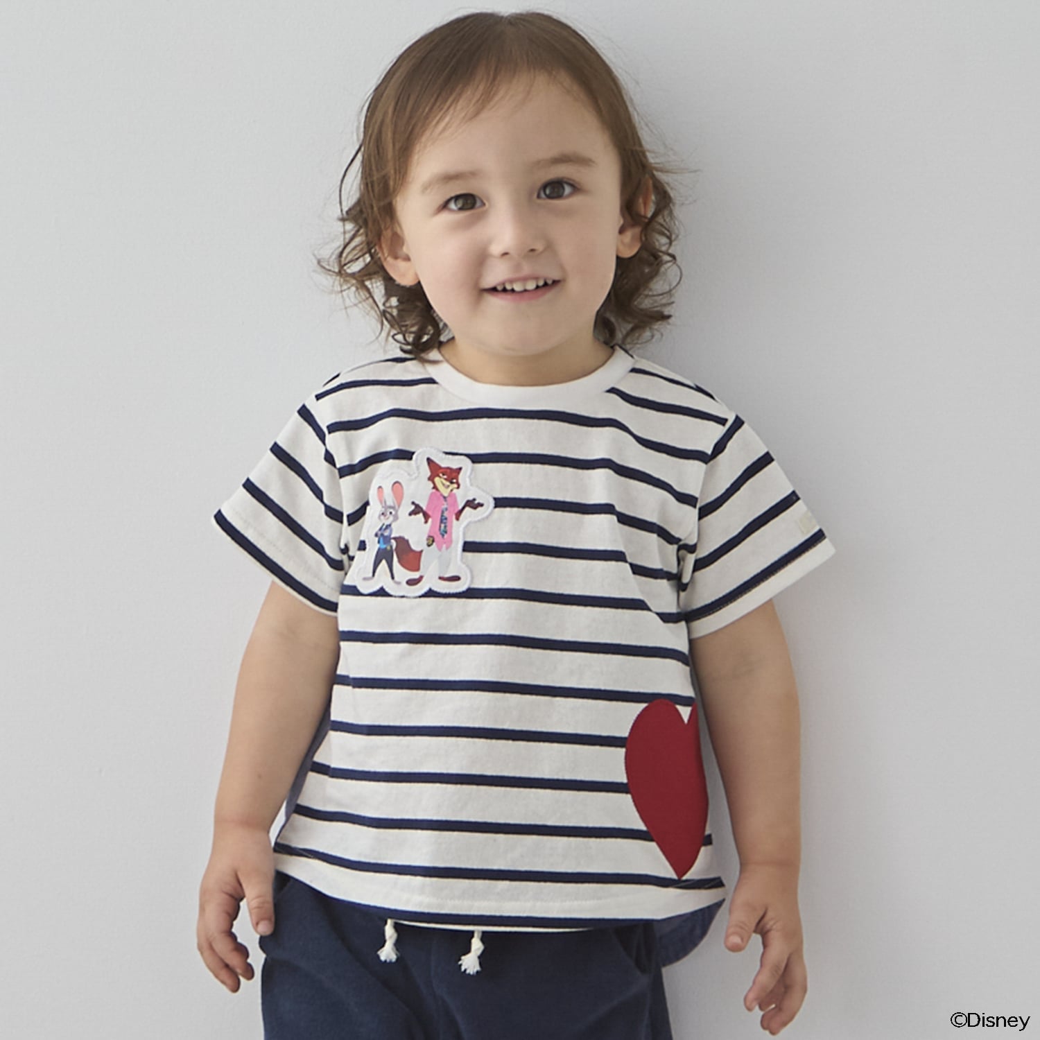 【ズートピア】【接触冷感】ハートアップリケTシャツ