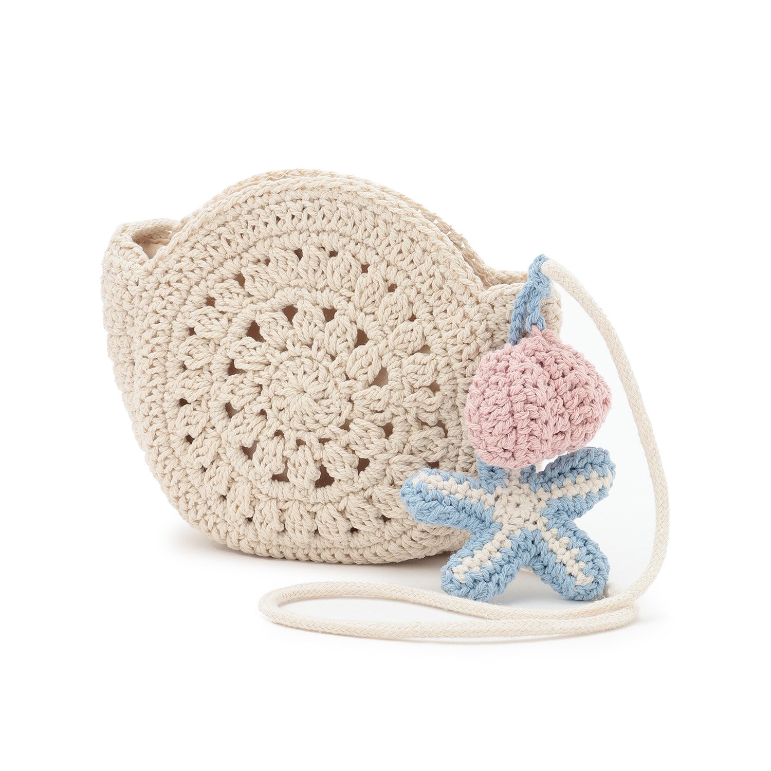 編みモチーフポシェット