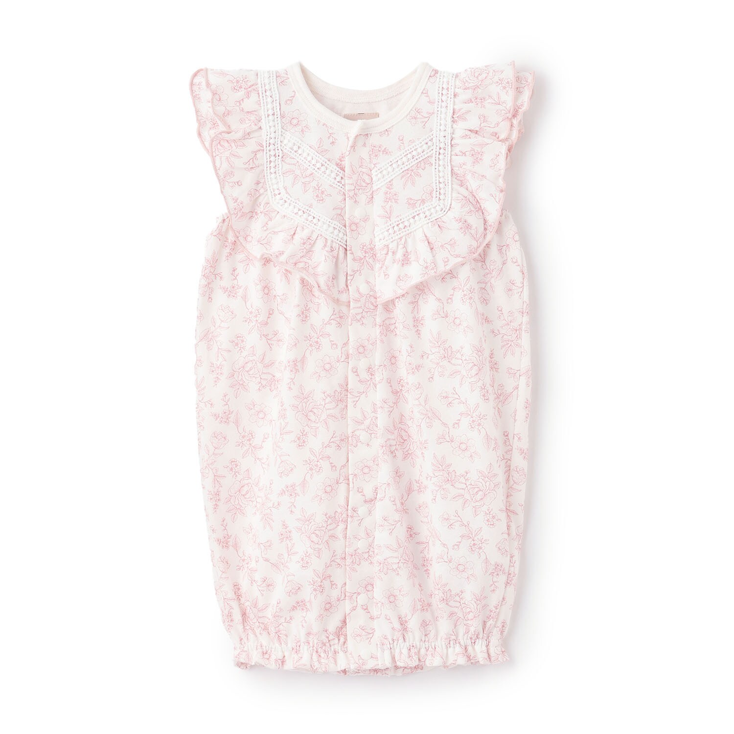 花柄フリル2wayオール