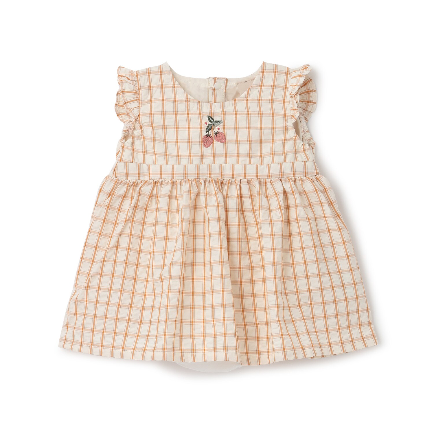 チェックOPロンパース/E