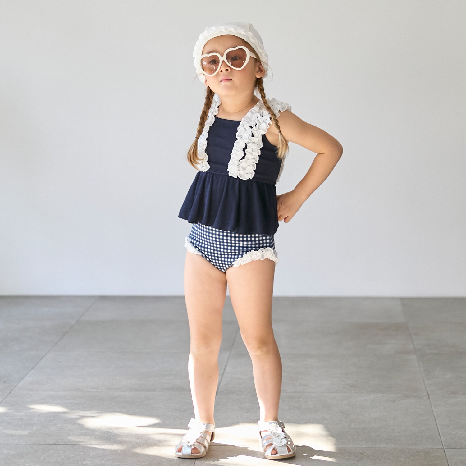 【SWIM】肩フリルタンキニ