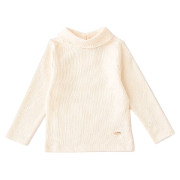 オーガニックコットン 裏起毛 タートルネックTシャツ